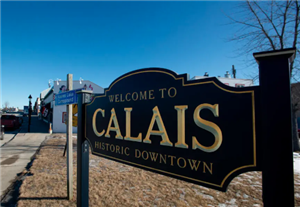Calais Town Sign